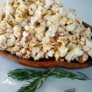 Chocolate & Rosemary Popcorn recipe for a sophisticated party snack that you can easily flavour yourself.