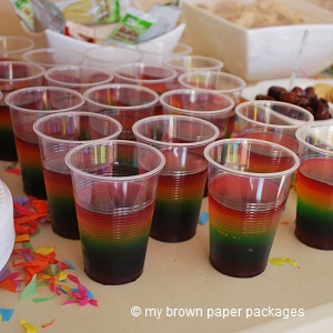 Rainbow Jelly Cups