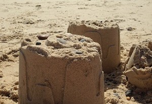 building sandcastles