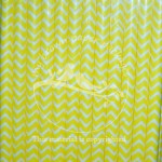 Paper Straws Yellow Chevron