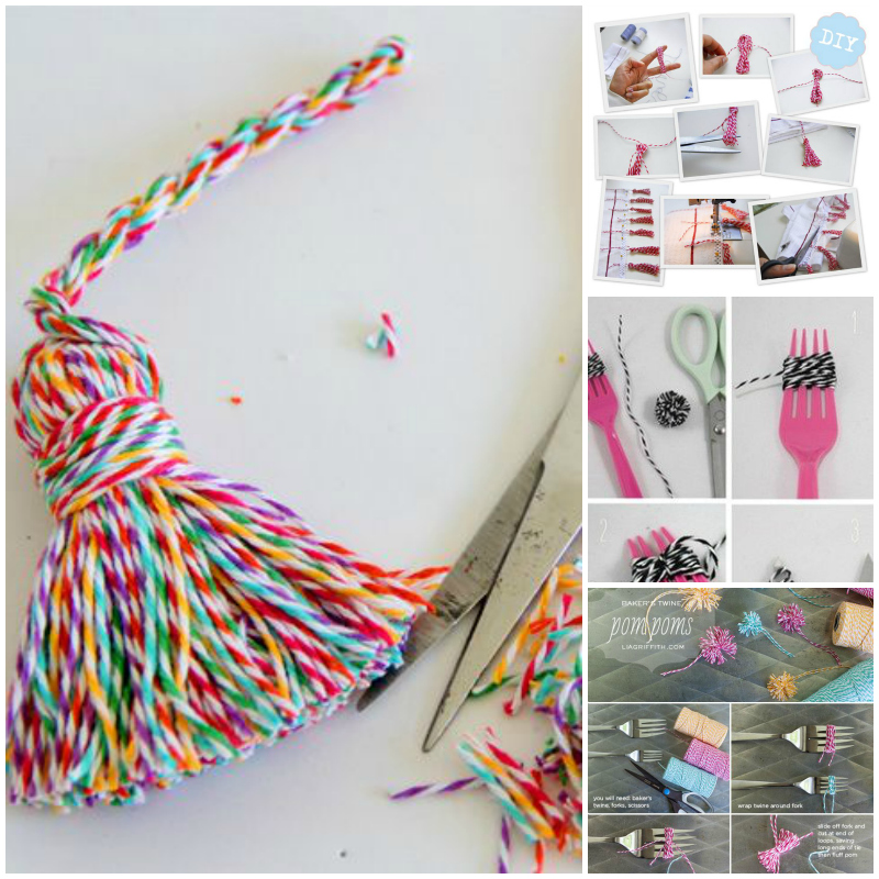 Bakers Twine Tassels Pom Poms