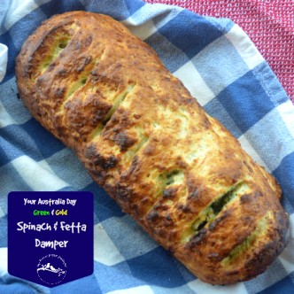 Spinach Fetta Damper Square