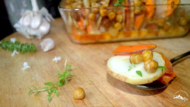 Spoon full Chickpea Potatoes